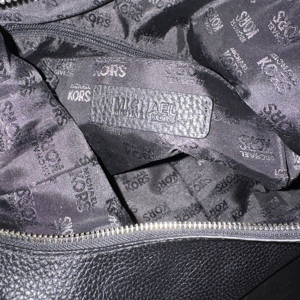 Michael Kors Black Leather Hobo Bag with Fringe - Picture 8 of 9
